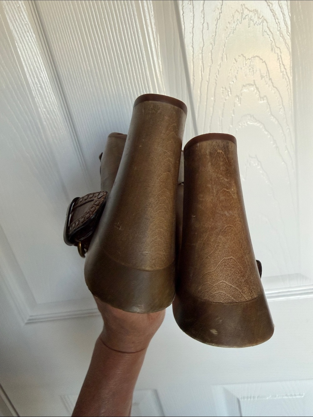 PREOWNED & PRELOVED COACH Chrissy Brown Leather Buckle Slide Mules - Picture 6 of 16